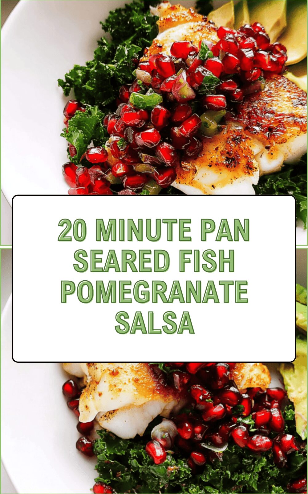 20 Minute Pan Seared Fish Pomegranate Salsa