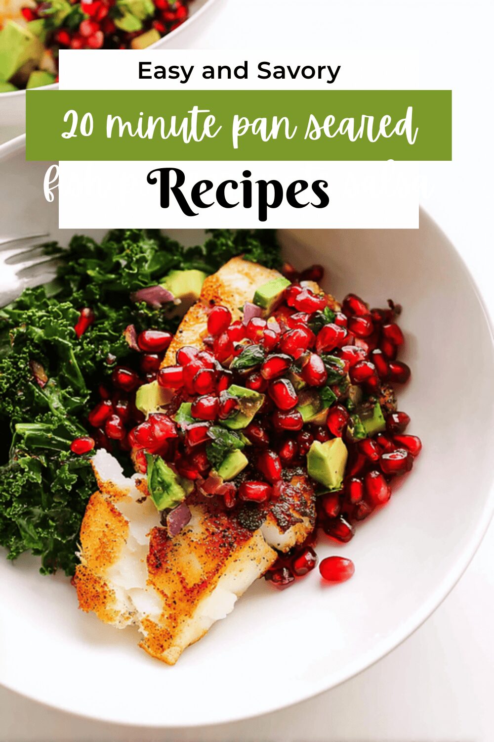 20 Minute Pan Seared Fish Pomegranate Salsa