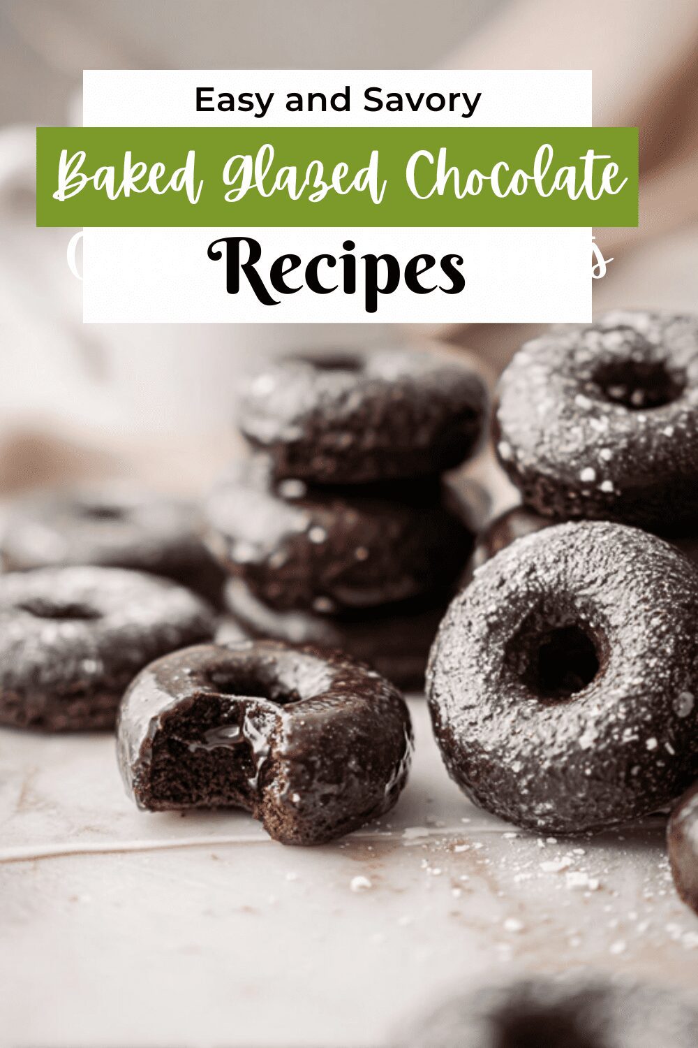 Baked Glazed Chocolate Coffee Cake Doughnuts