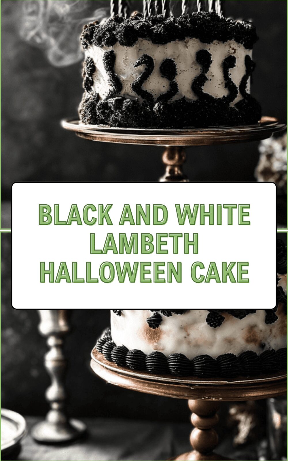 Black And White Lambeth Cake Ideas For Halloween Celebrations 6 Black And White Lambeth Halloween Cake