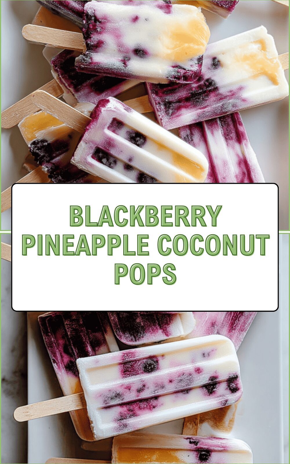 Blackberry Pineapple Coconut Swirl Italian Ice Recipe 6 Blackberry Pineapple Coconut Pops