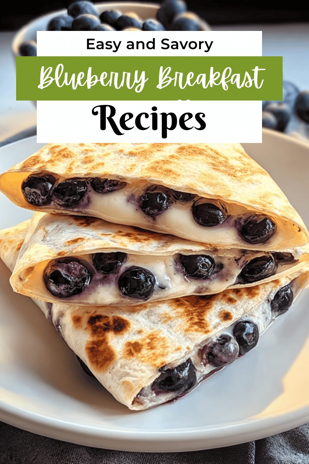 Blueberry Breakfast Quesadilla