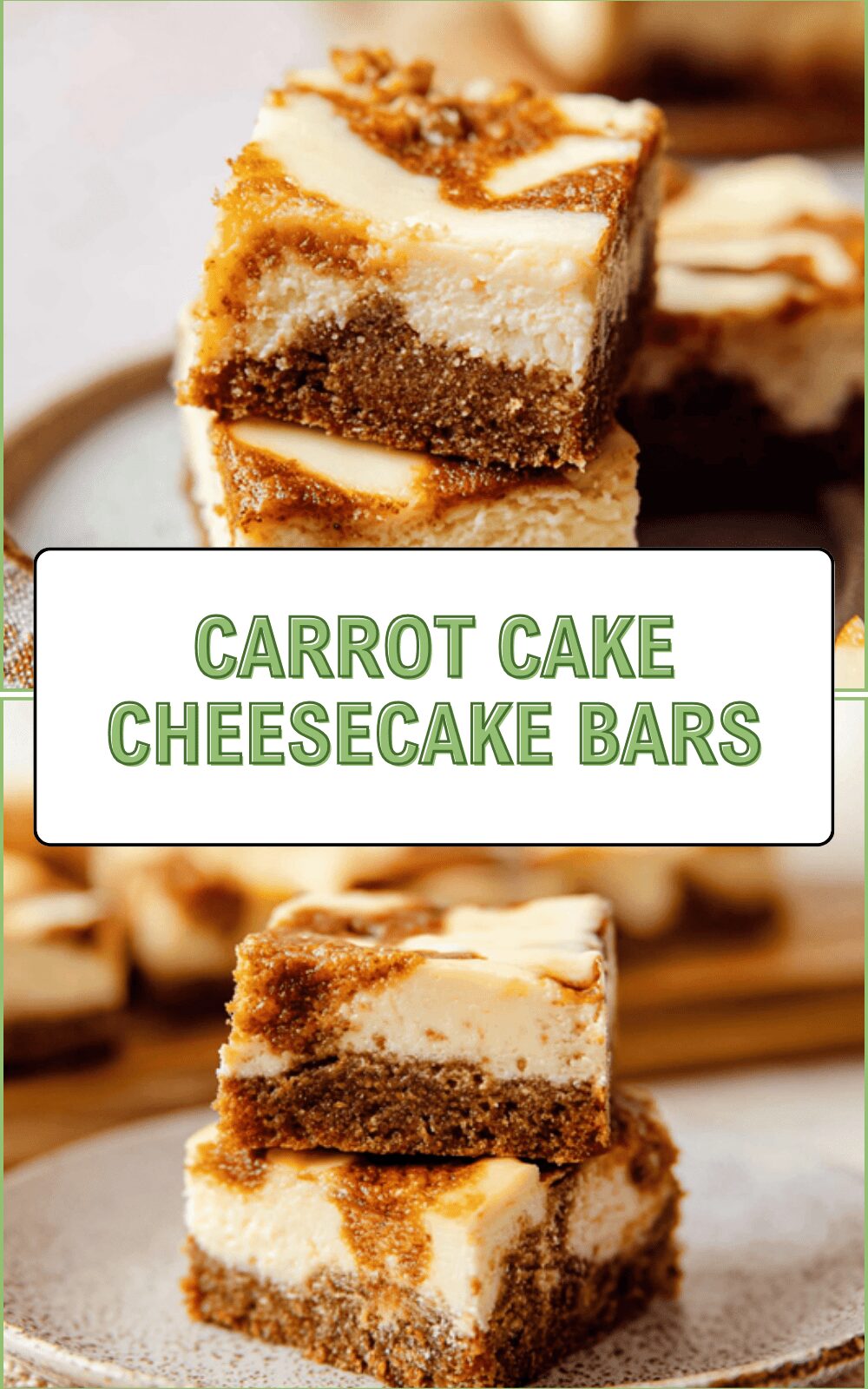 Carrot Cake Cheesecake Bars