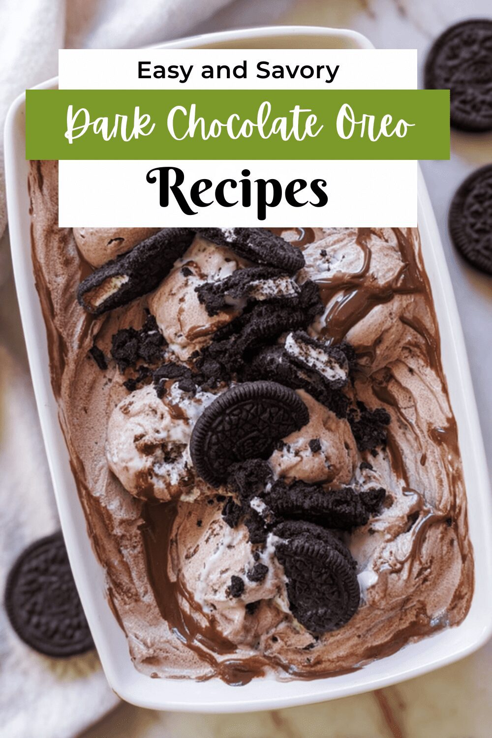 Dark Chocolate Oreo Ice Cream