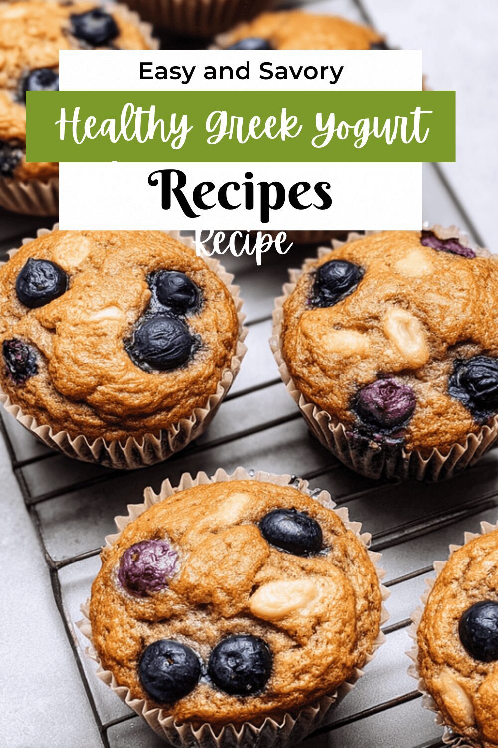 Healthy Greek Yogurt Blueberry Muffins Recipe