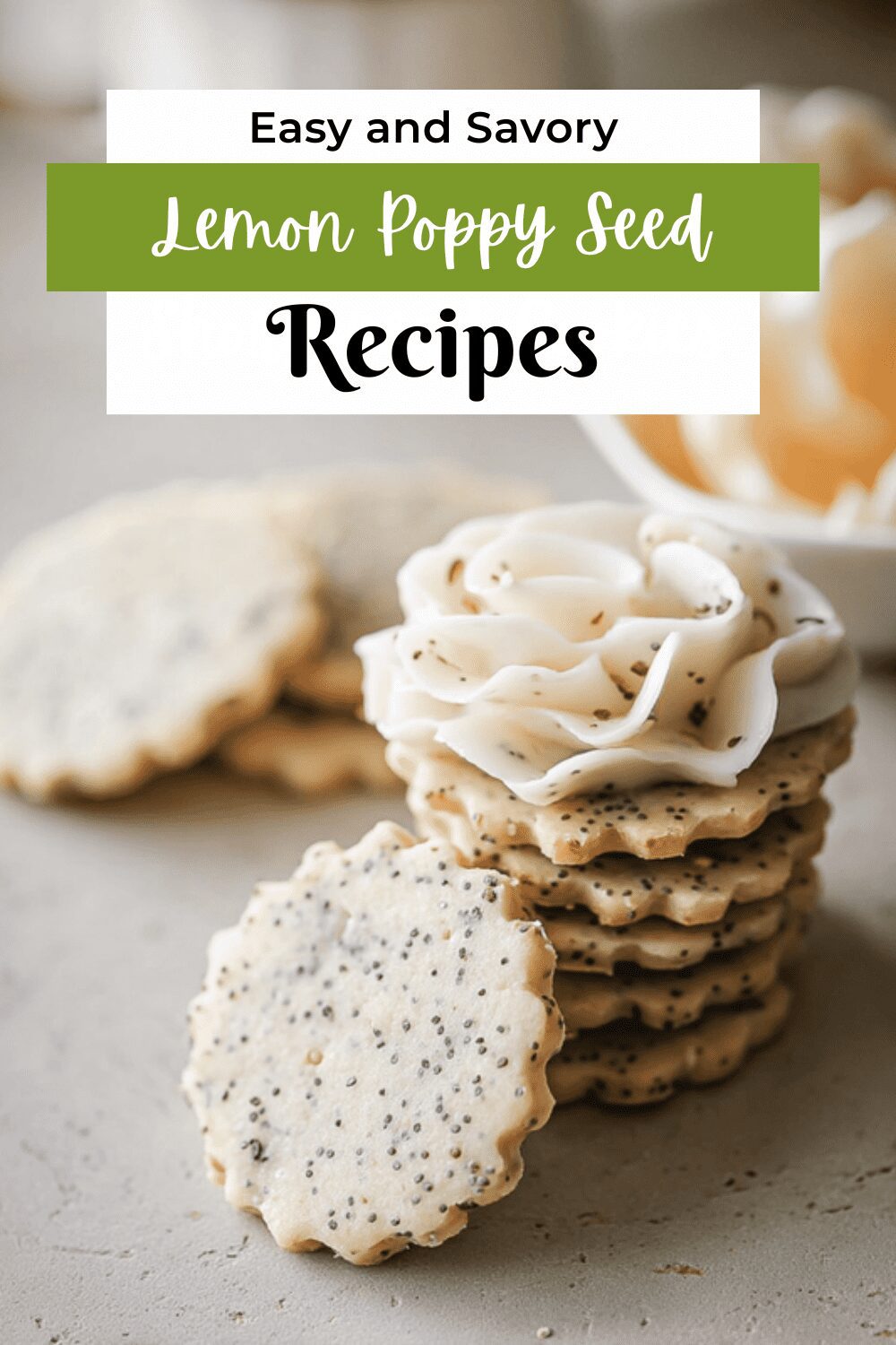 Lemon Poppy Seed Shortbread Cookies