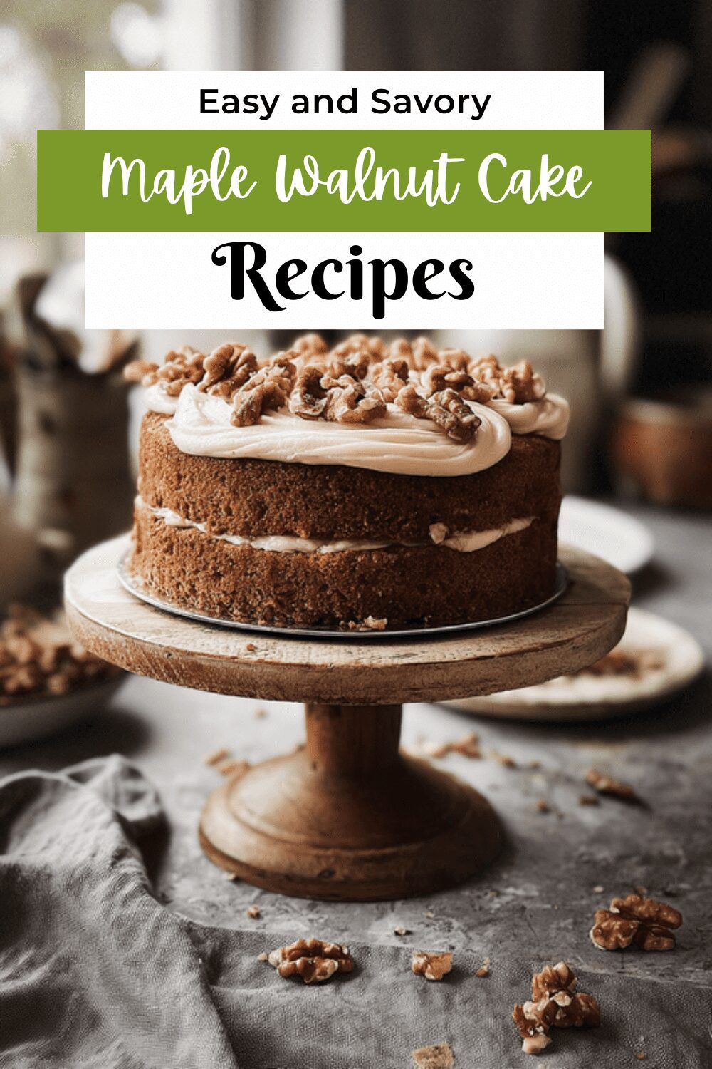 Maple Walnut Cake With Cream Cheese Frosting Recipe 7 Maple Walnut Cake