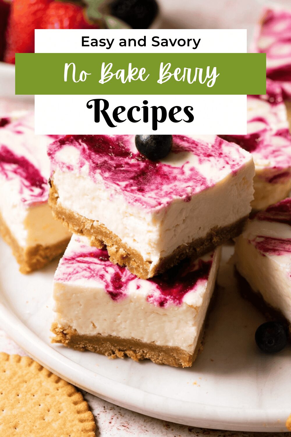 No Bake Berry Cheesecake Bars