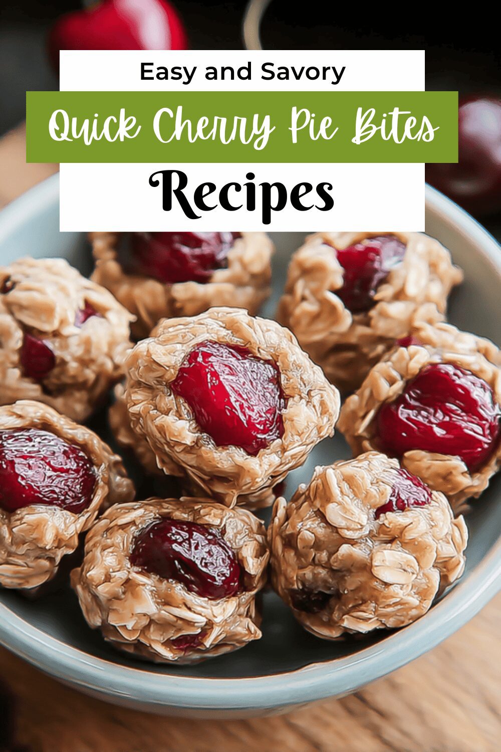 Quick Cherry Pie Bites