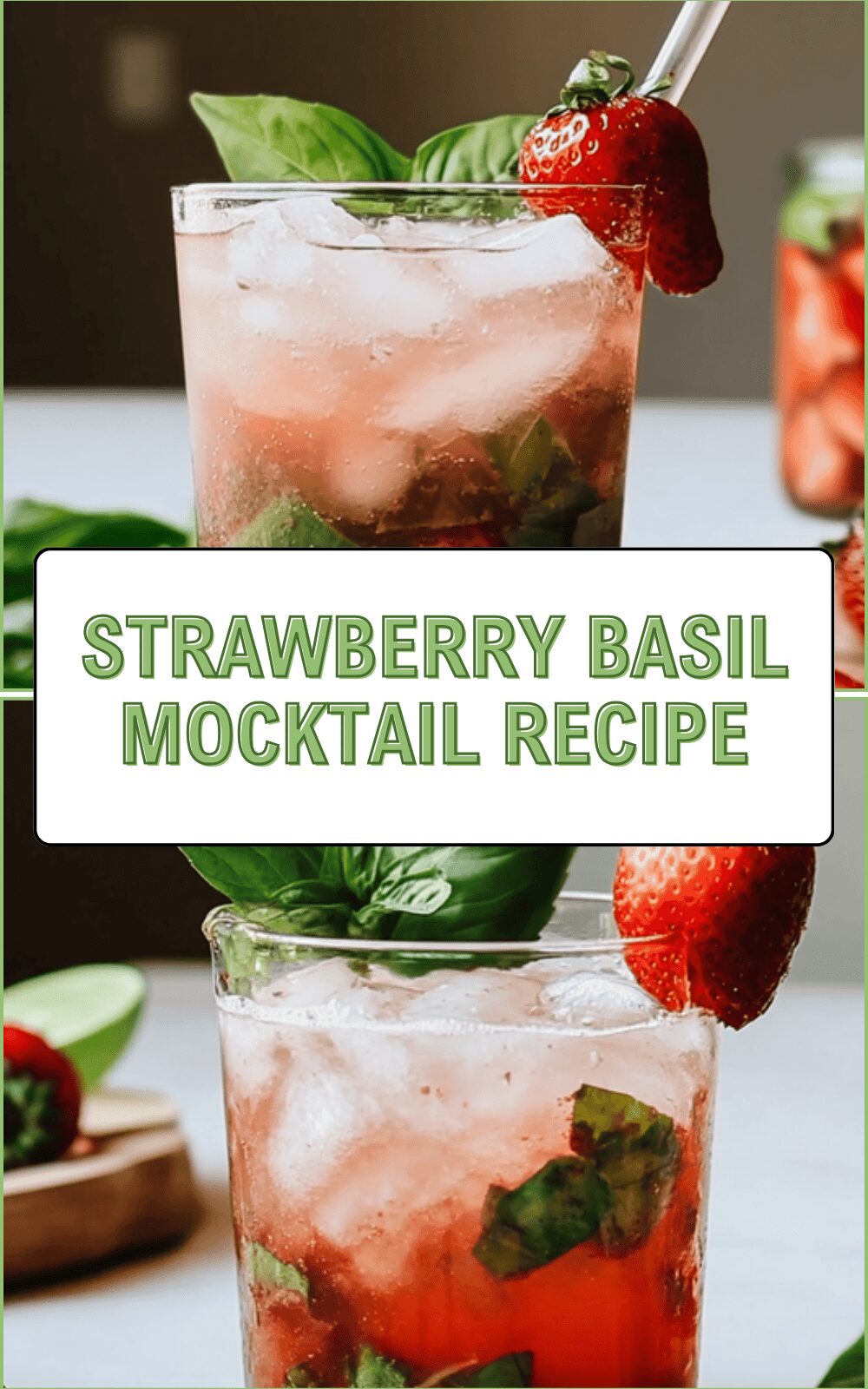 Strawberry Basil Mocktail Recipe