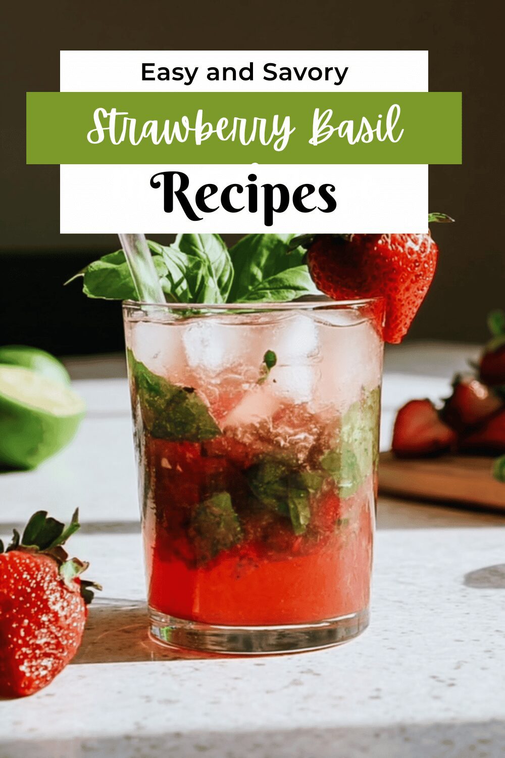 Strawberry Basil Mocktail Recipe