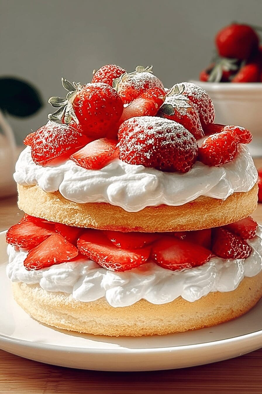 Strawberry Shortcake Recipe With Fresh Berries And Cream