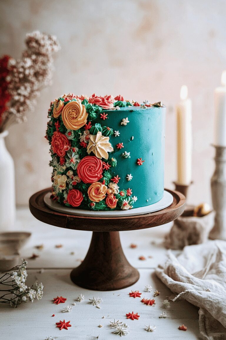 Turquoise Floral Cake 24.Png