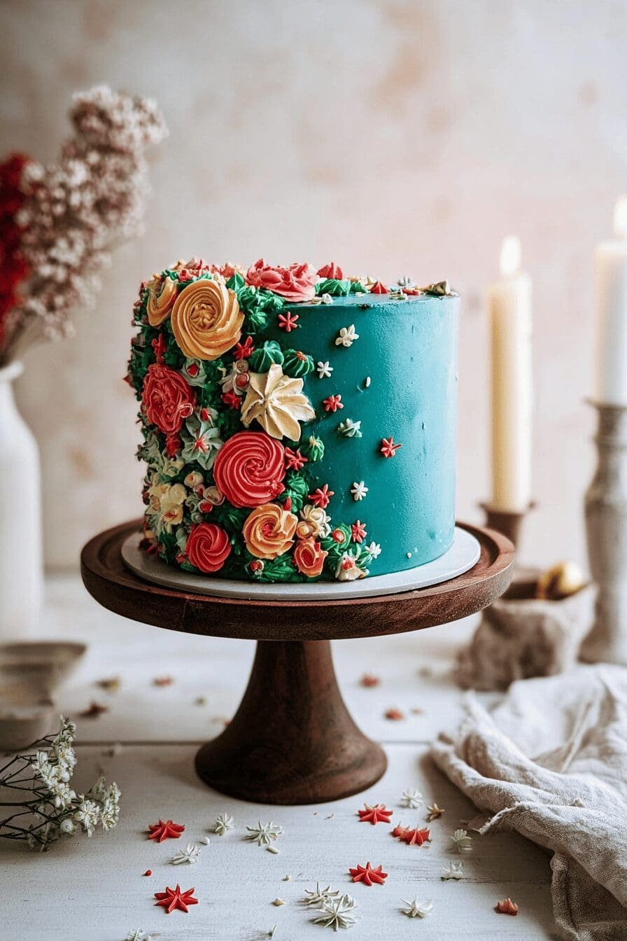 Turquoise Mini Cake Turquoise Floral Cake Ideas For Stunning Homemade Desserts