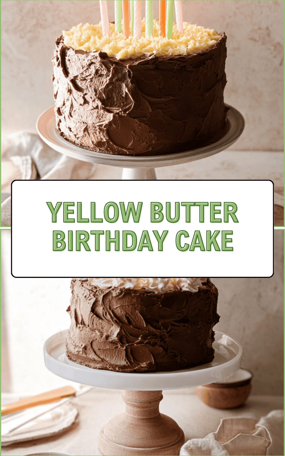 Yellow Butter Birthday Cake