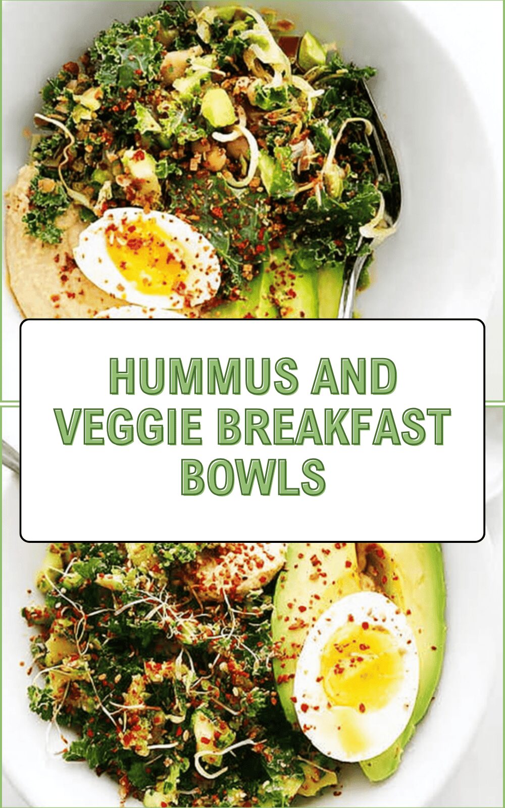 Hummus And Veggie Breakfast Bowls