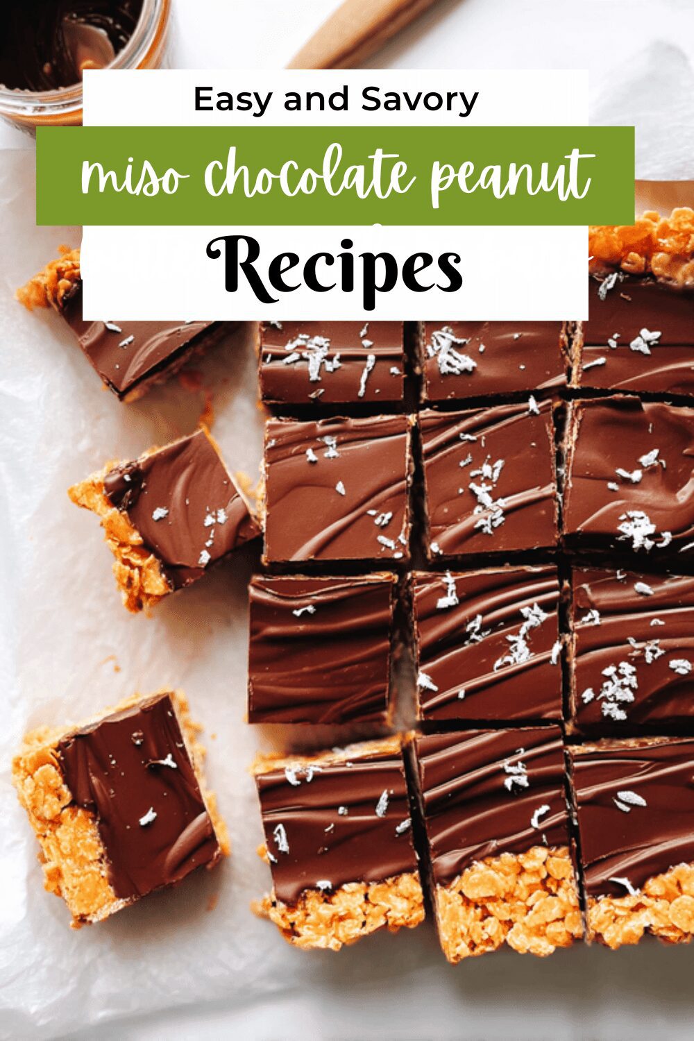 Miso Chocolate Peanut Butter Cornflake Bars