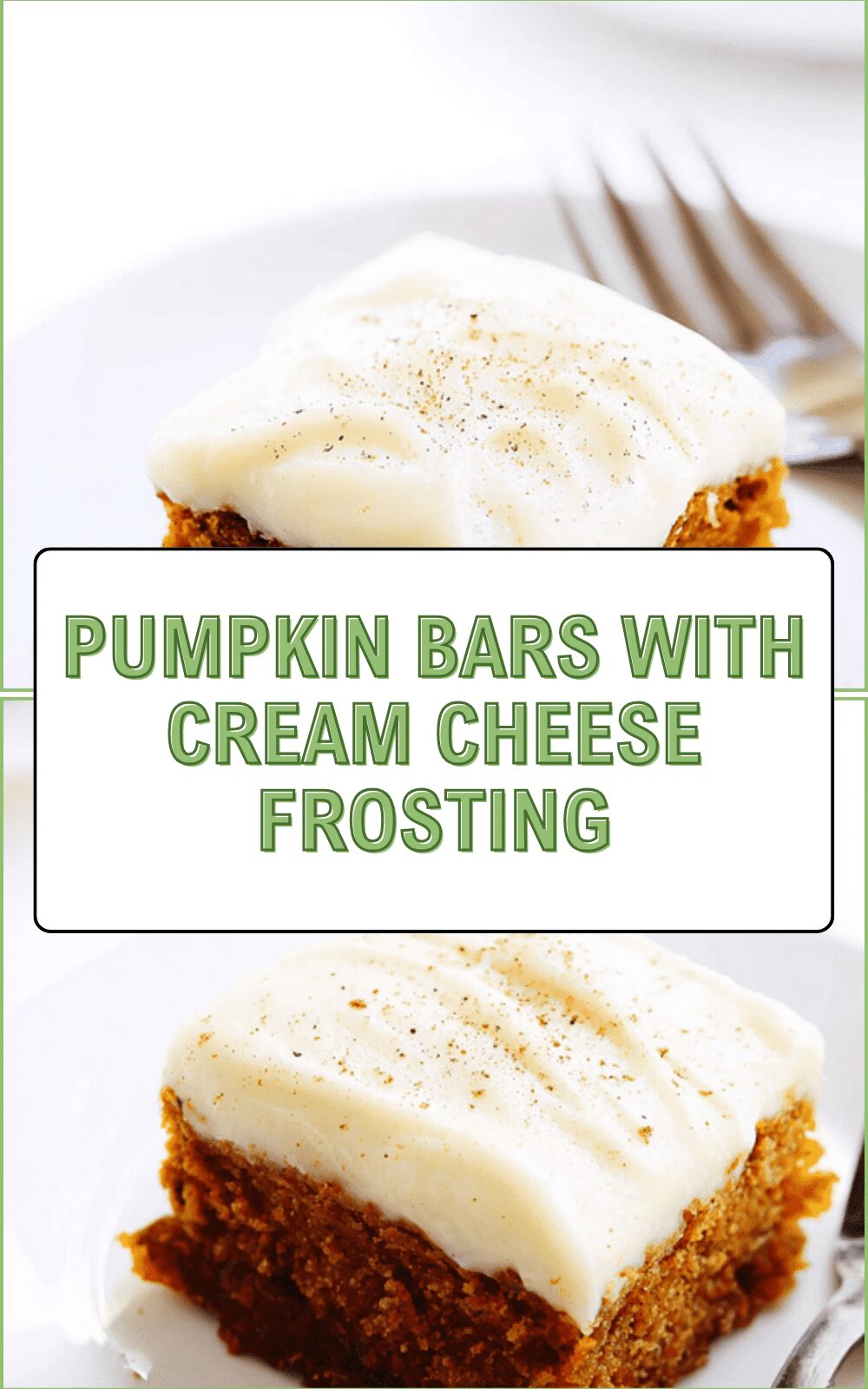 Pumpkin Bars With Cream Cheese Frosting