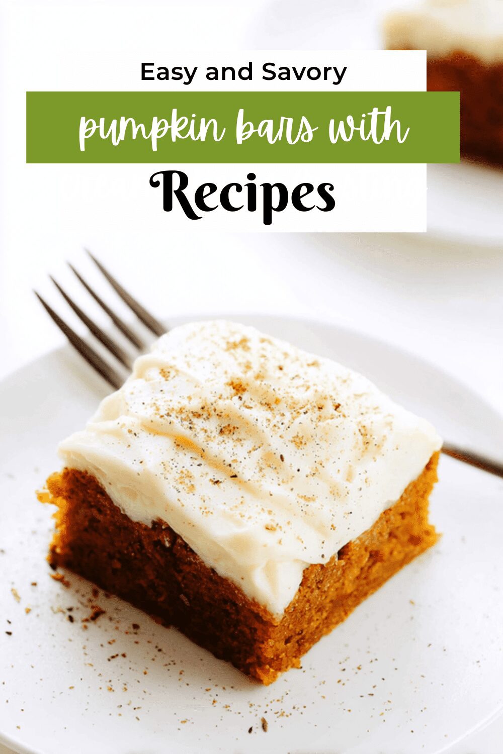 Pumpkin Bars With Cream Cheese Frosting