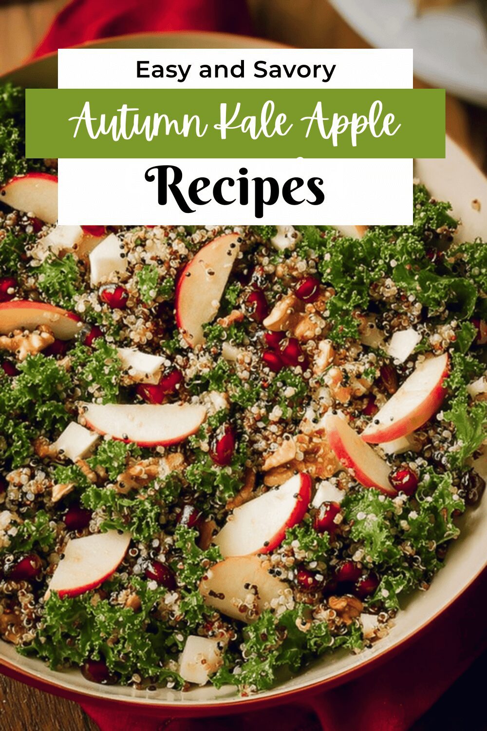 Autumn Kale Apple Quinoa Salad