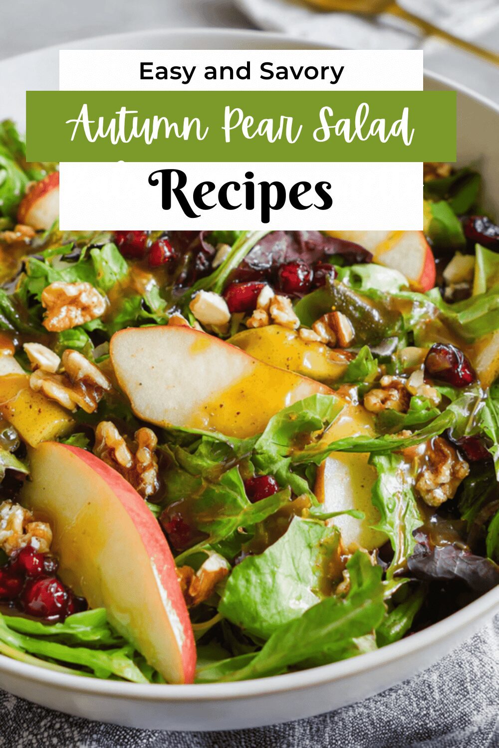 Autumn Pear Salad Balsamic Vinaigrette