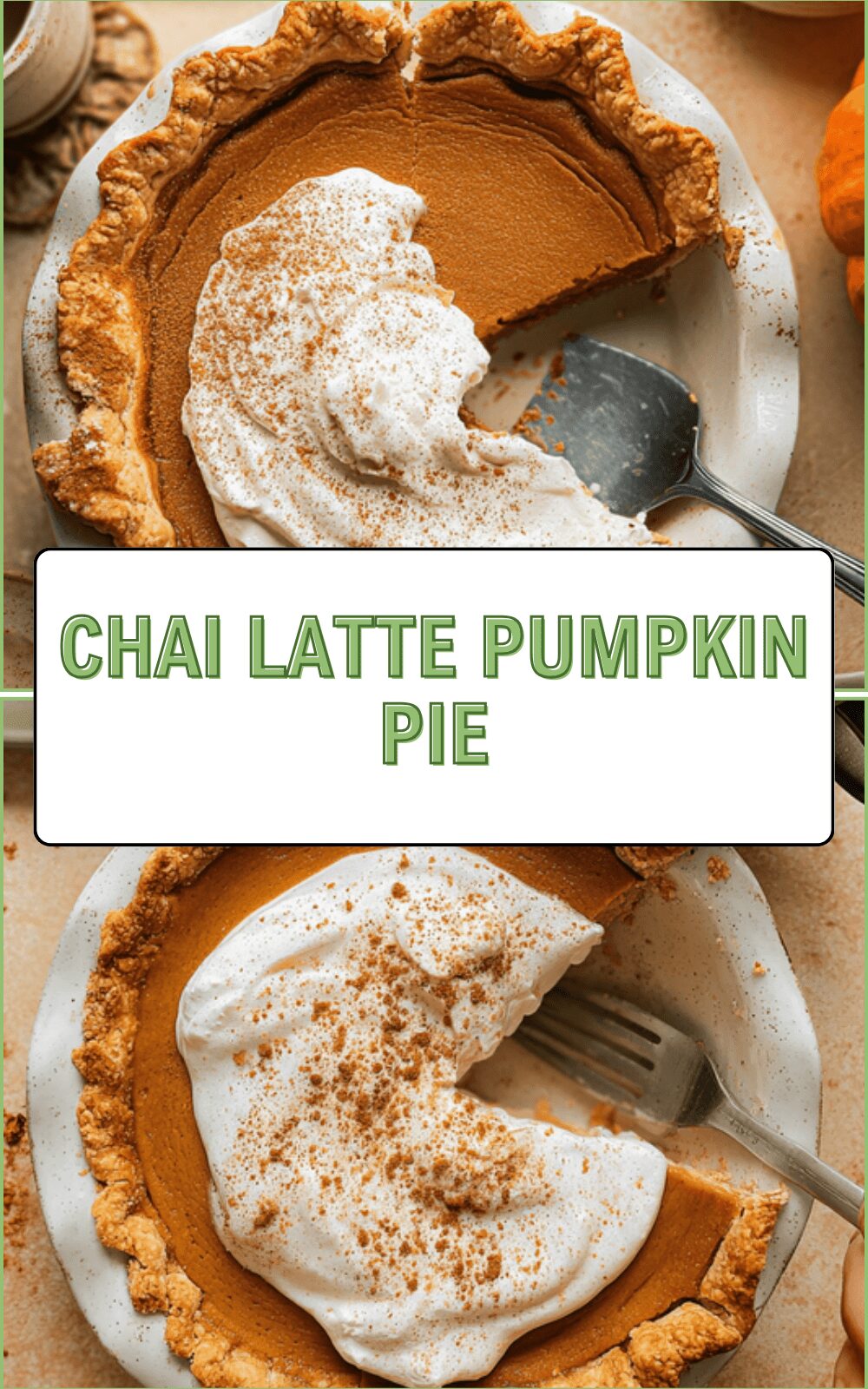 Chai Latte Pumpkin Pie