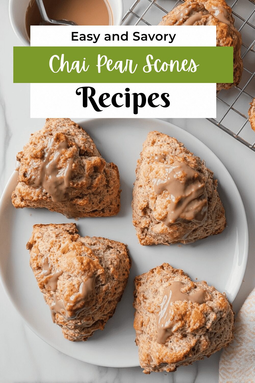 Chai Pear Scones
