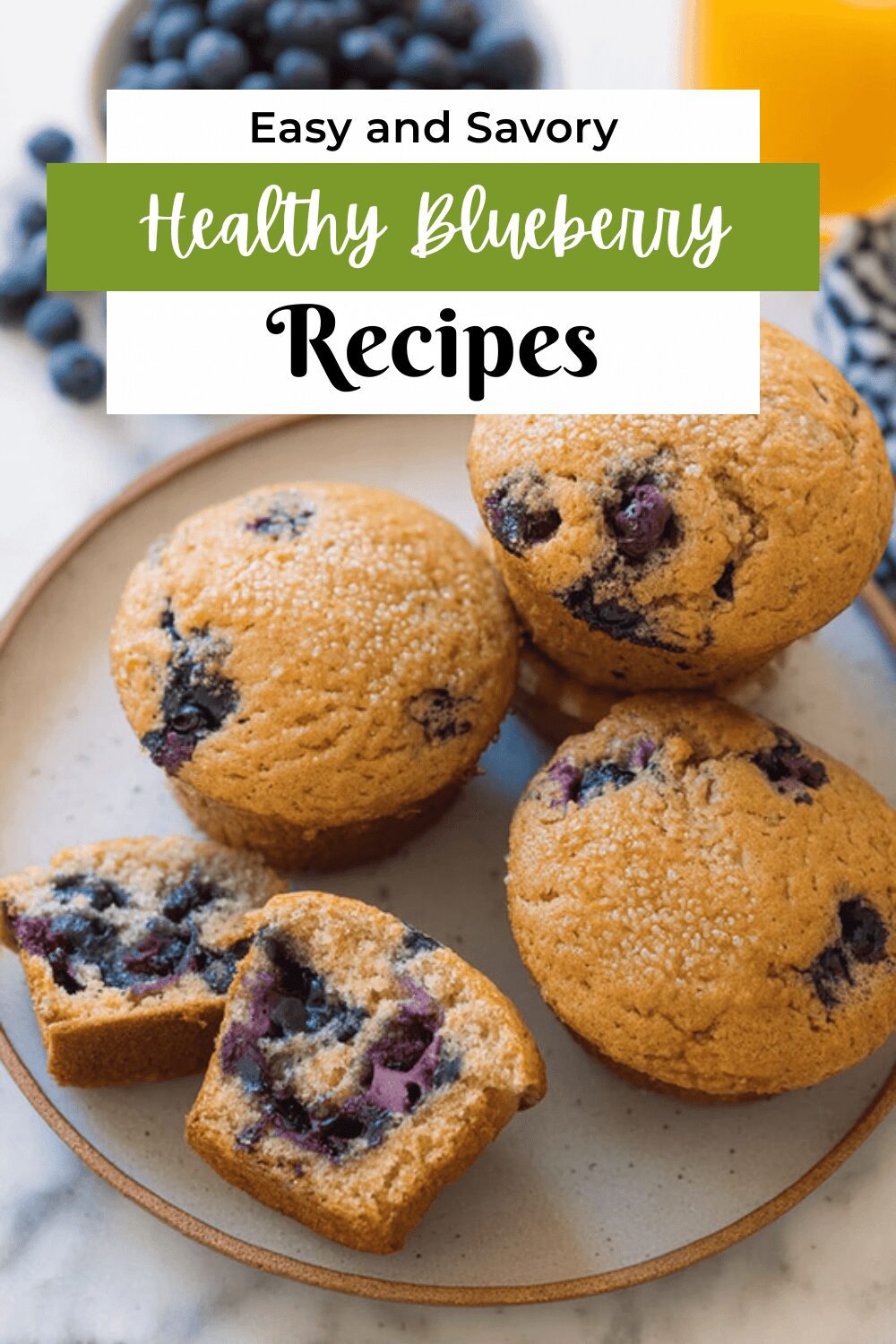 Healthy Blueberry Muffins