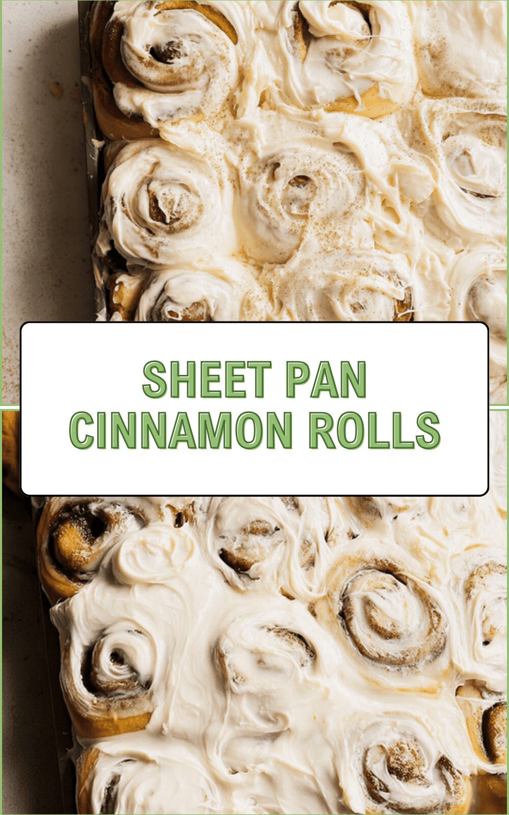 Sheet Pan Cinnamon Rolls