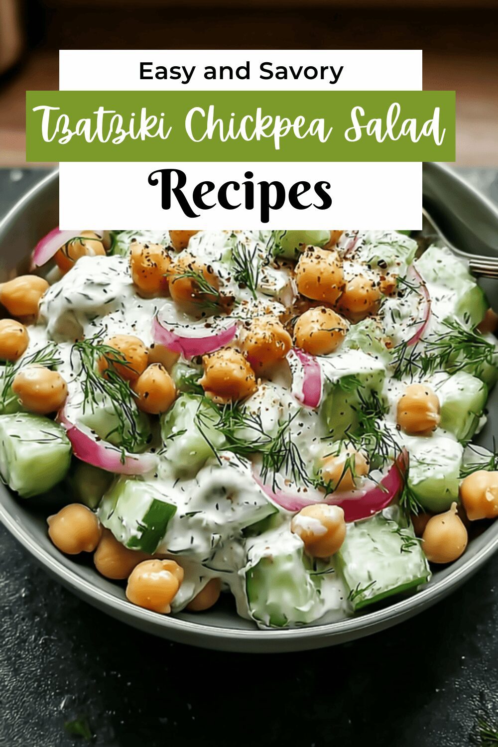 Tzatziki Chickpea Salad Recipe With Fresh Herbs And Creamy Dressing 7 Tzatziki Chickpea Salad