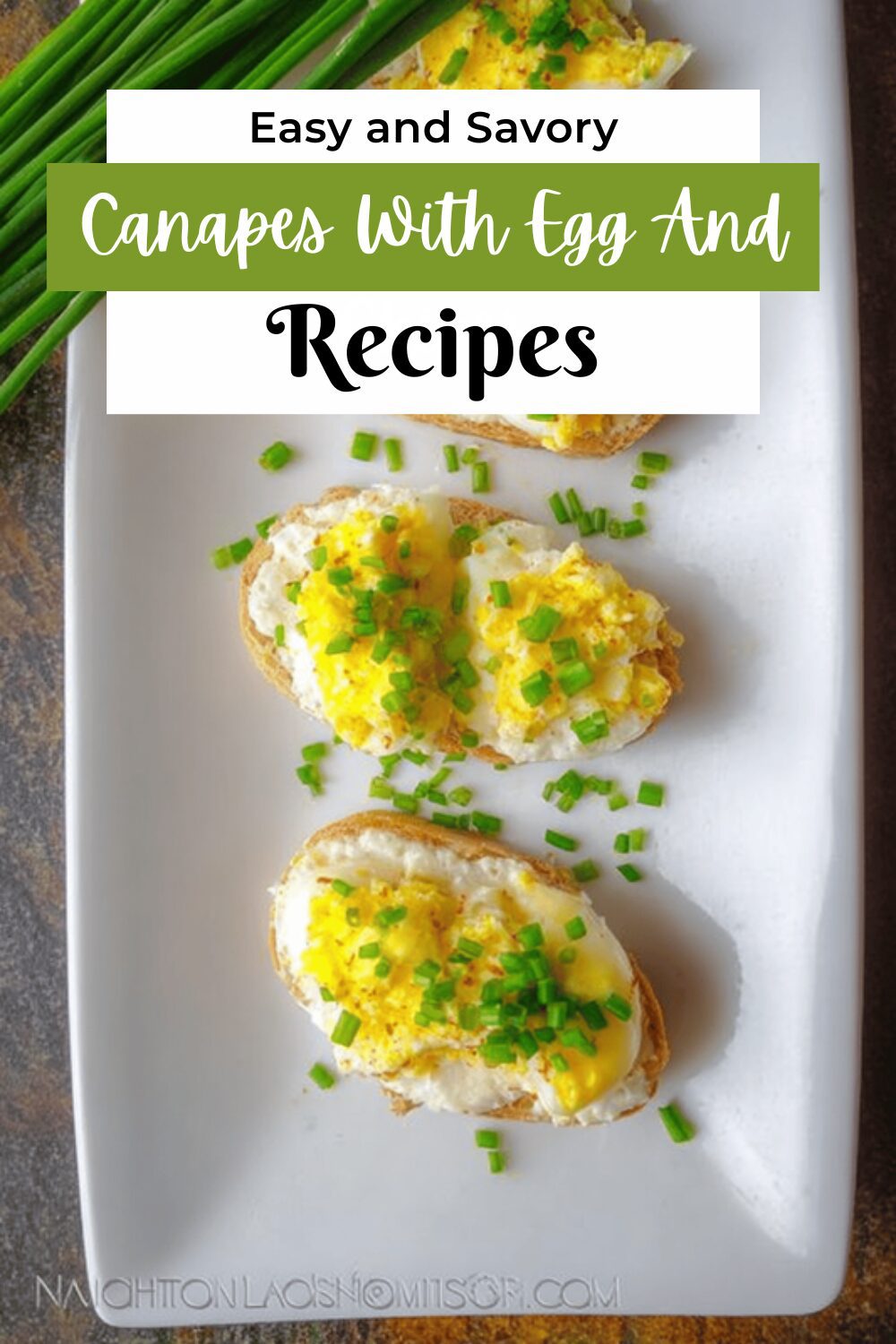 Canapes With Egg And Chives