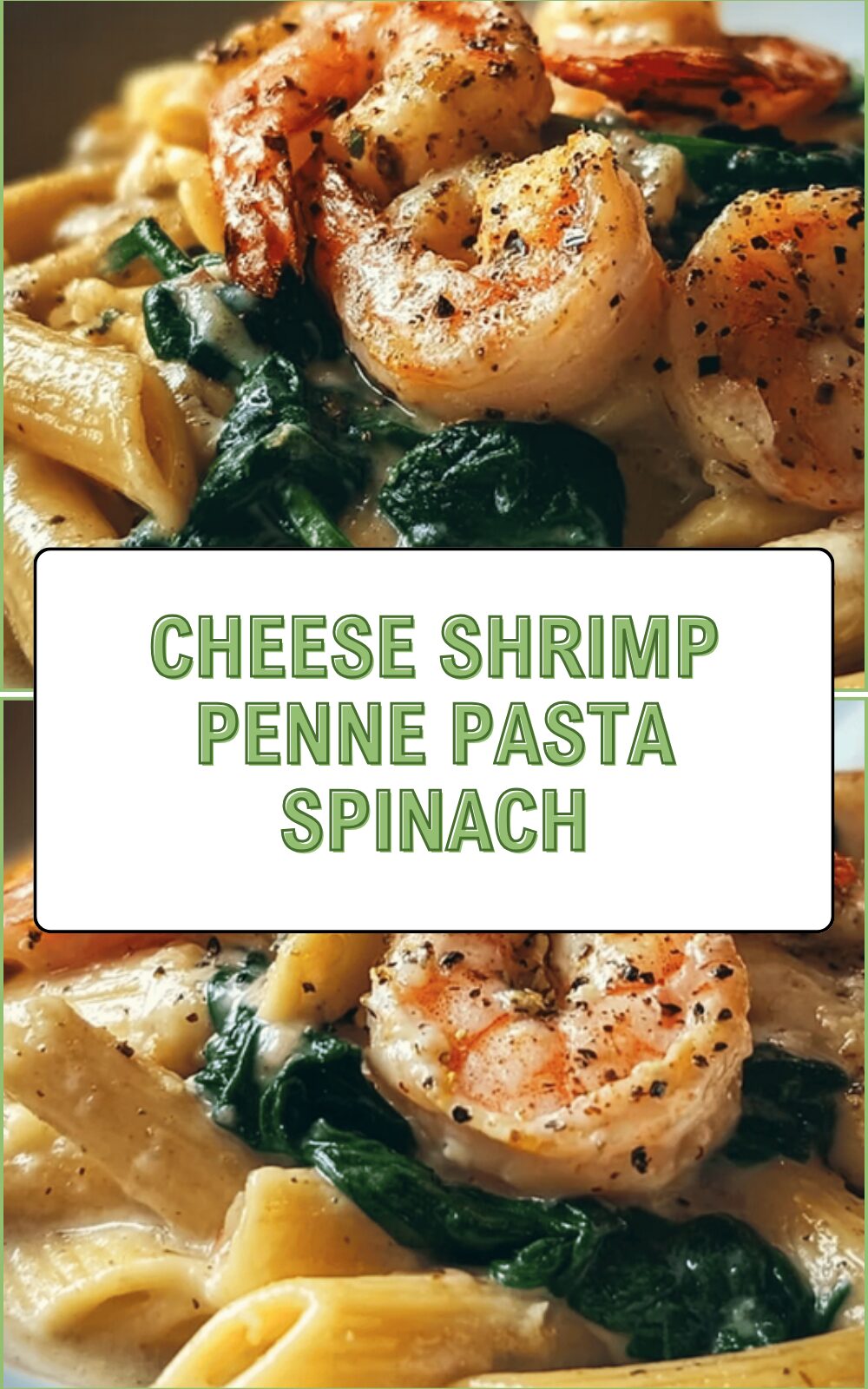 Cheese Shrimp Penne Pasta Spinach