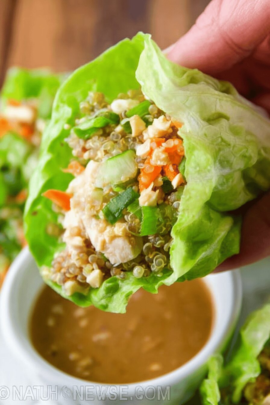 Chicken Quinoa Lettuce Wraps