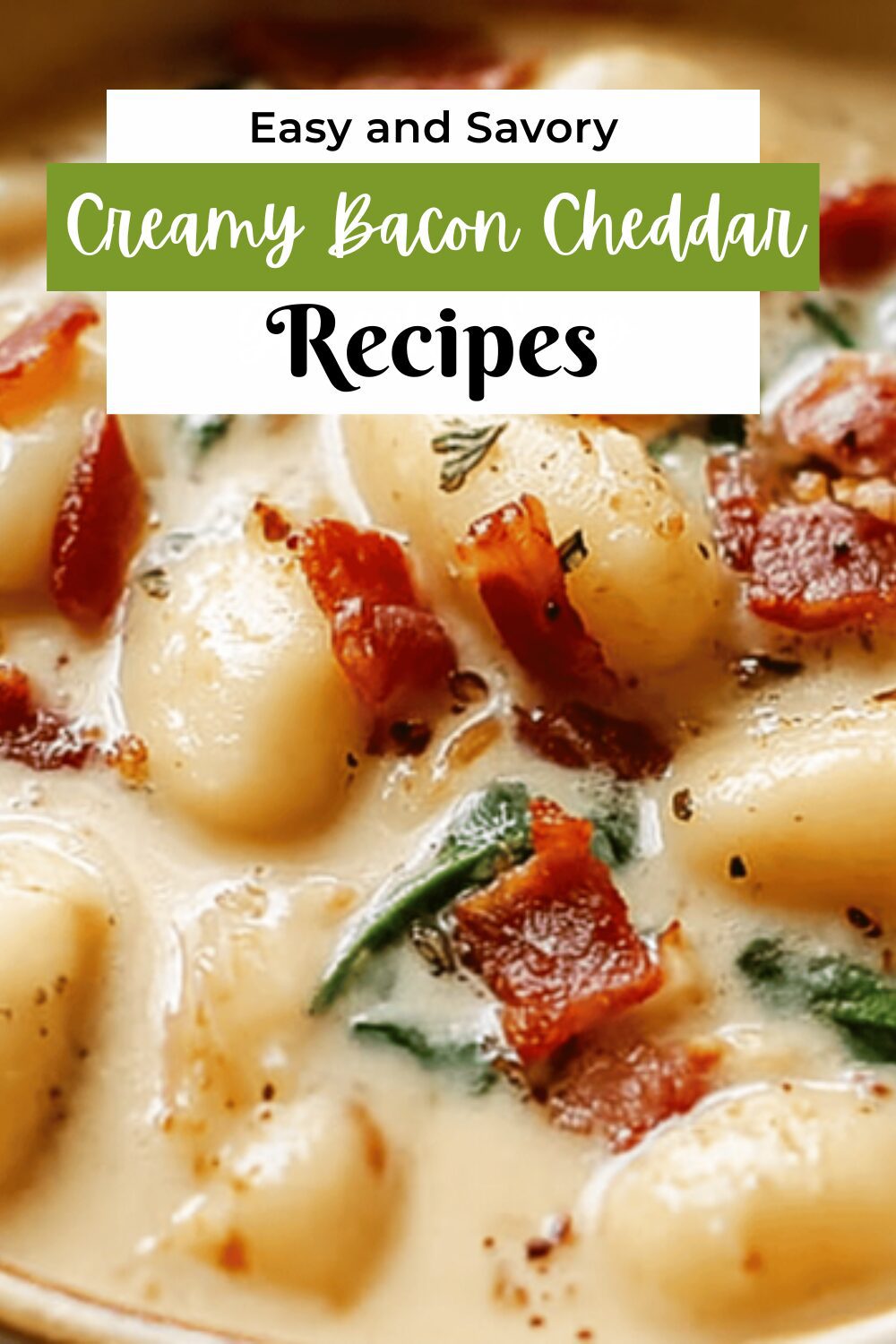 Creamy Bacon Cheddar Gnocchi Soup