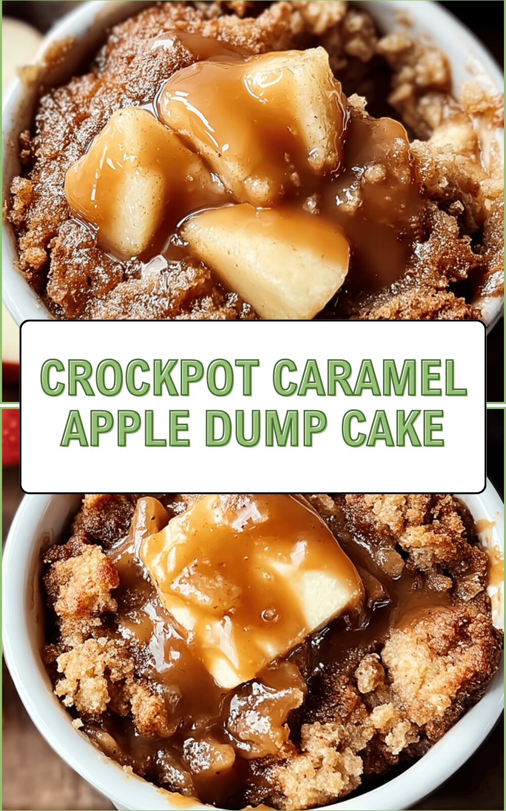 Crockpot Caramel Apple Dump Cake
