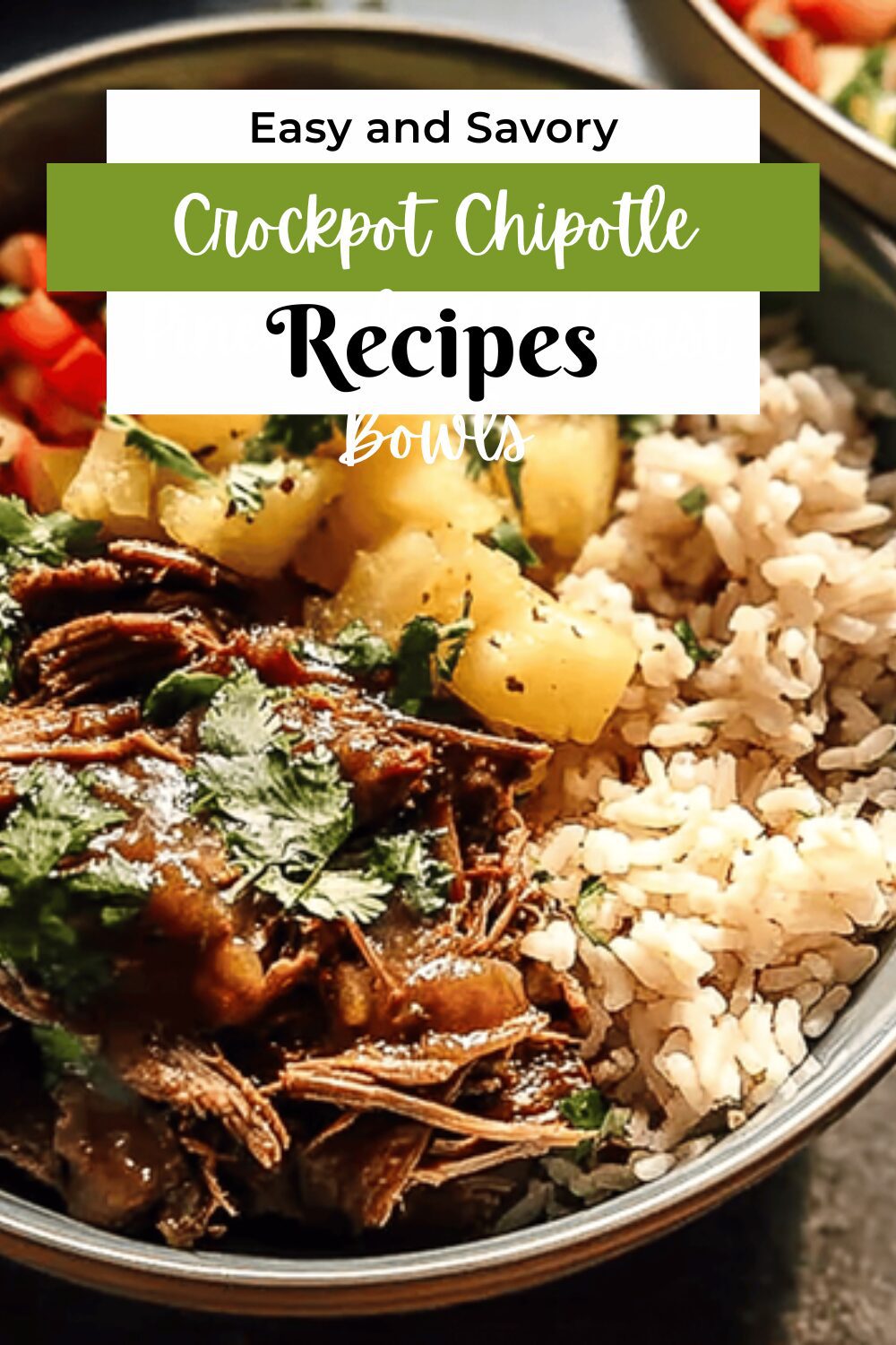 Crockpot Chipotle Pineapple Pot Roast Bowls