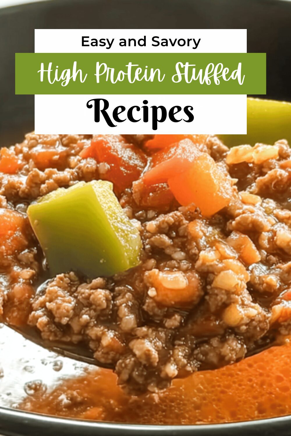 High Protein Stuffed Pepper Soup