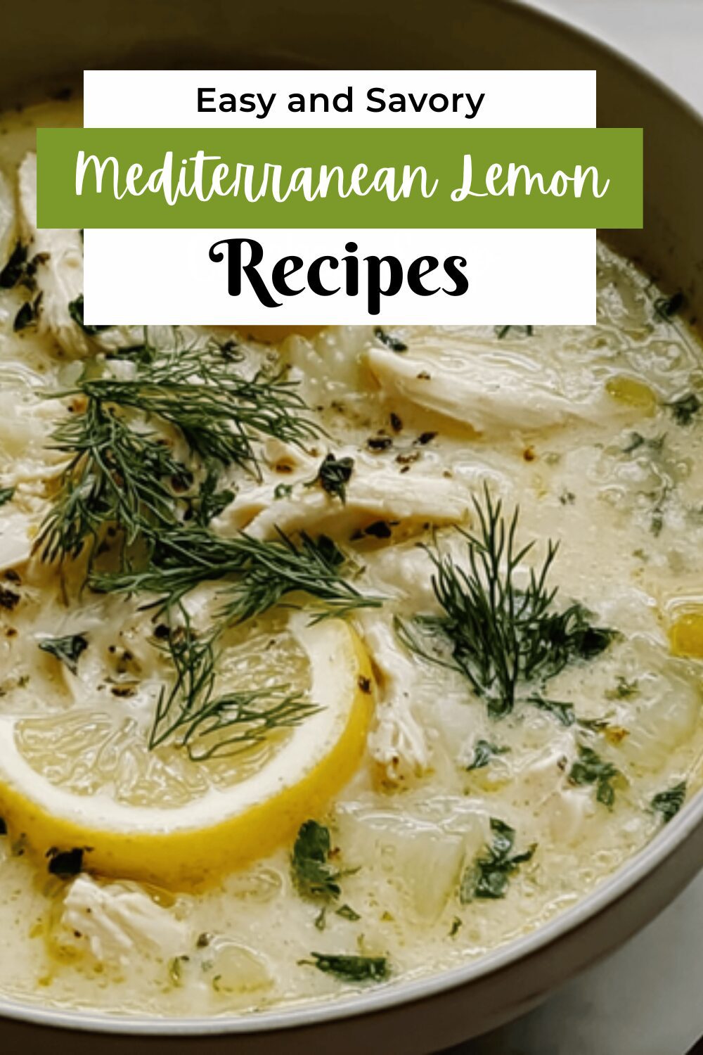 Mediterranean Lemon Chicken Soup