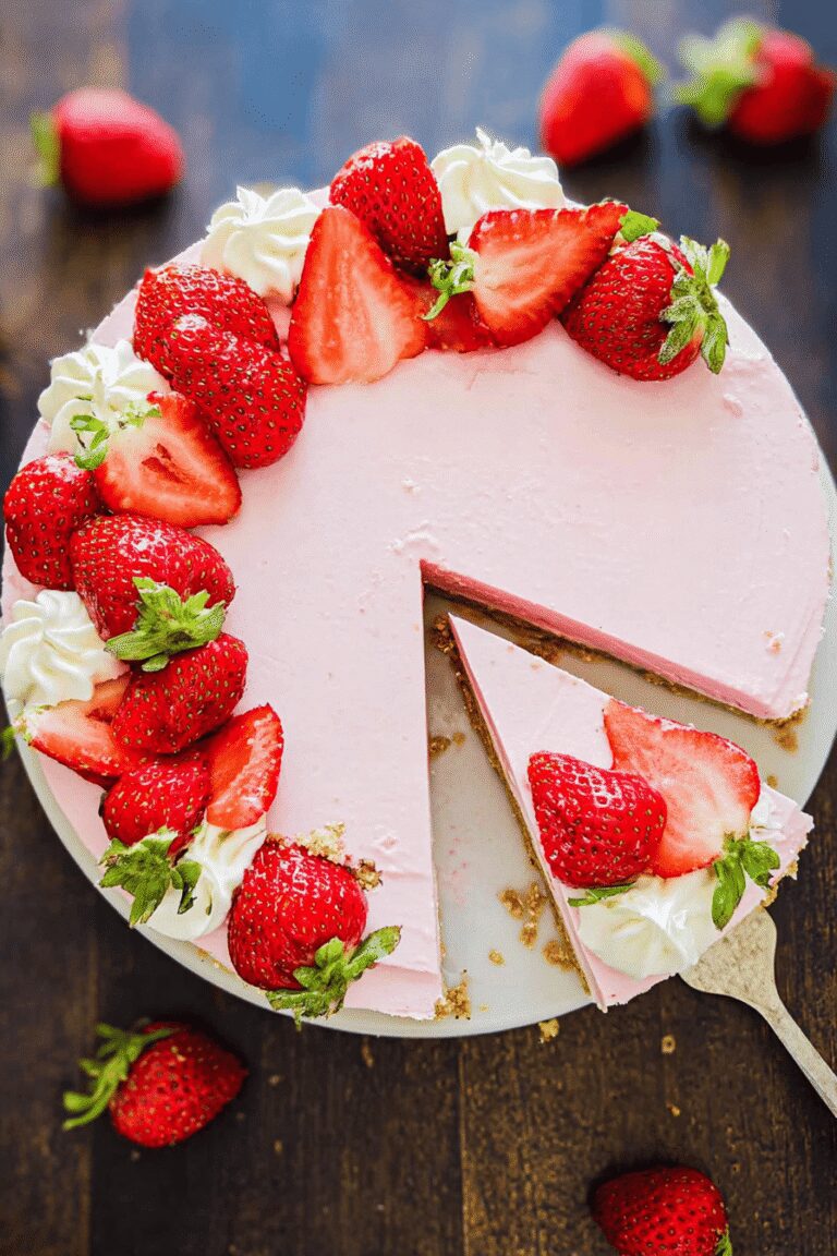 No Bake Strawberry Cheesecake 73.Png