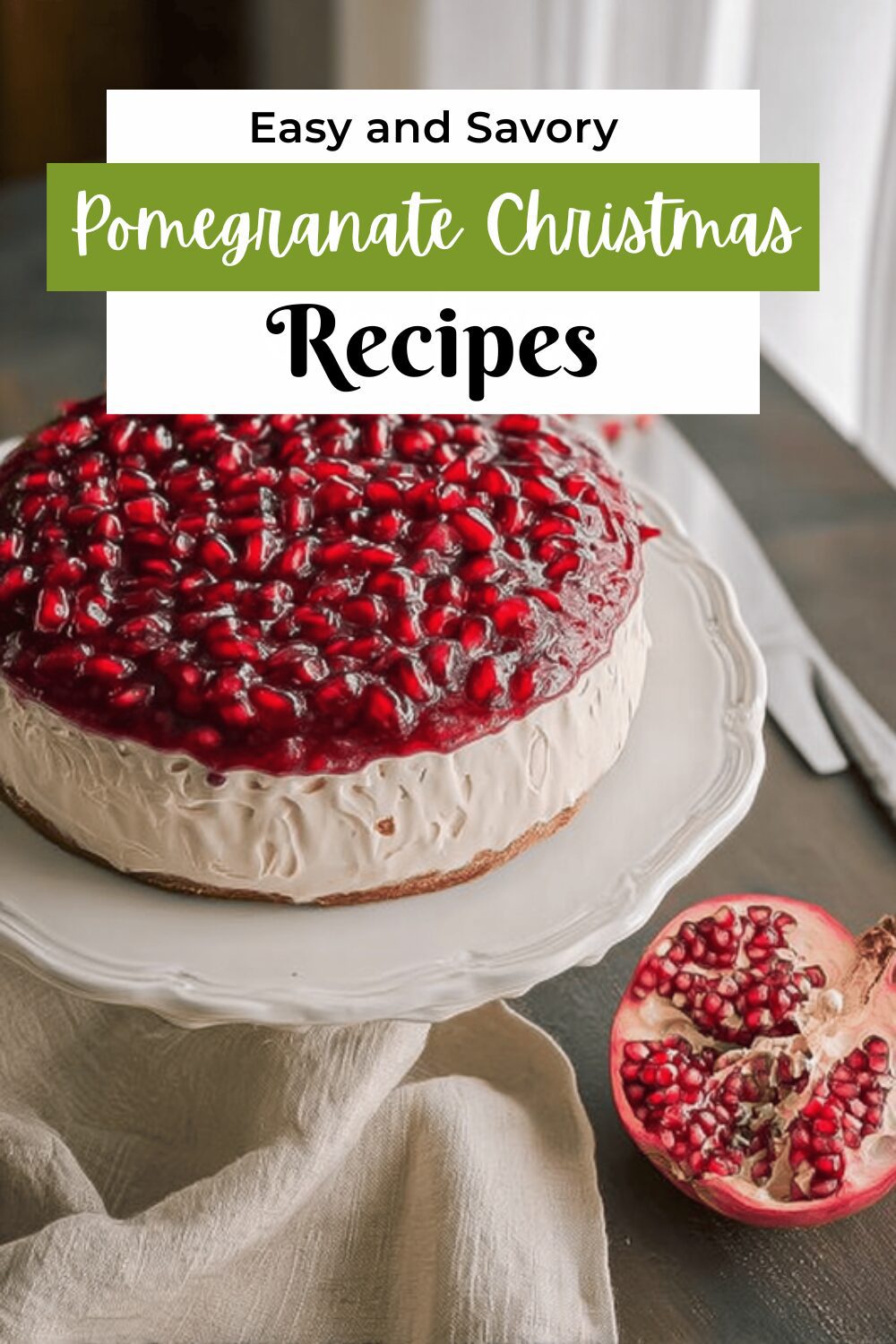 Pomegranate Christmas Cake Recipe