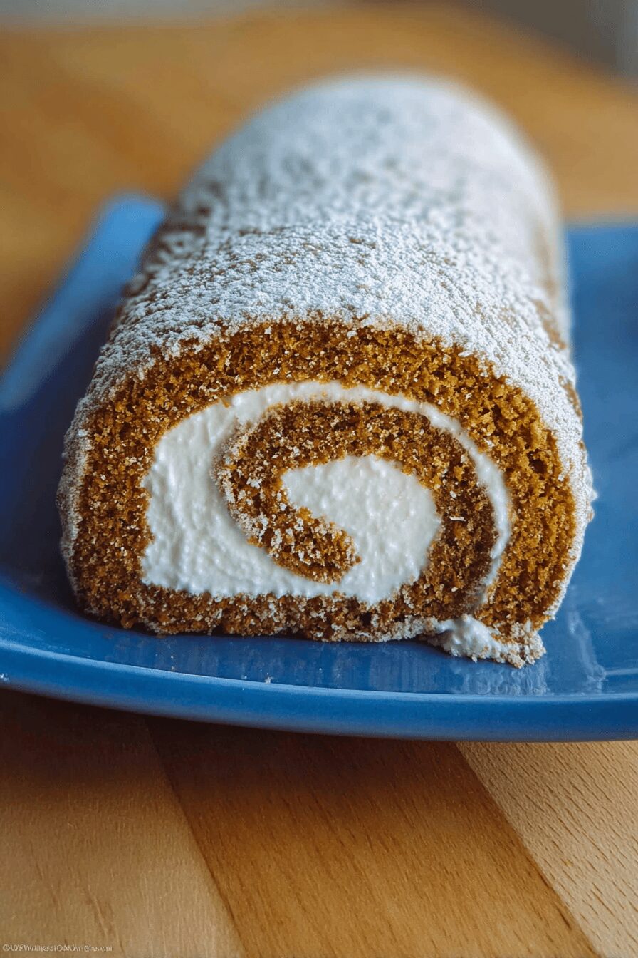 Pumpkin Roll Recipe With Cream Cheese Filling And Spiced Cake 6 Pumpkin Roll Recipe