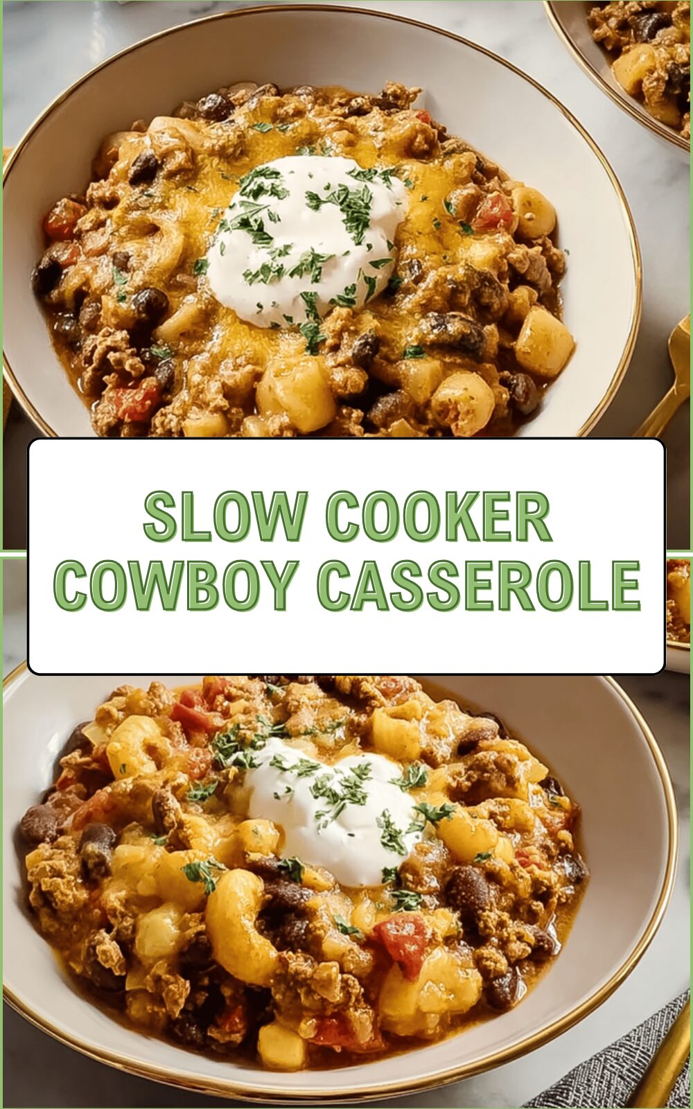 Crockpot Cowboy Casserole Recipe With Hearty Beef And Beans 6 Slow Cooker Cowboy Casserole