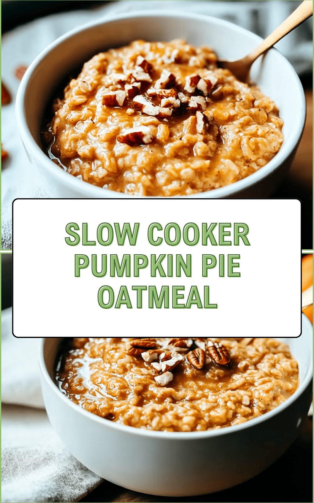 Slow Cooker Pumpkin Pie Oatmeal