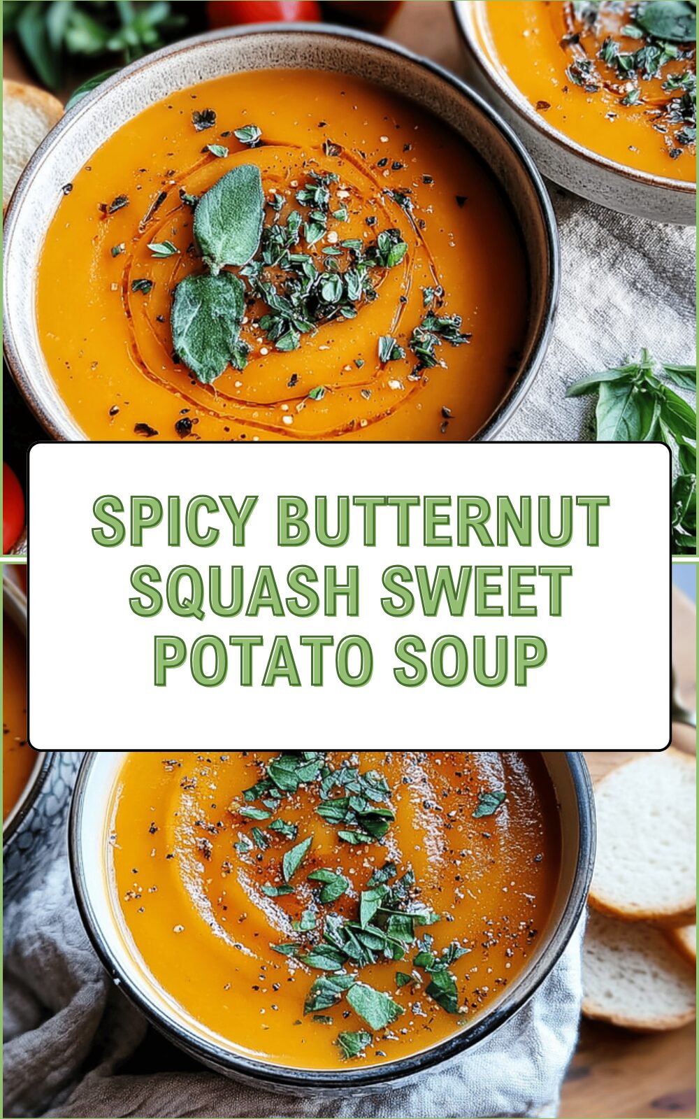 Spicy Butternut Squash Sweet Potato Soup