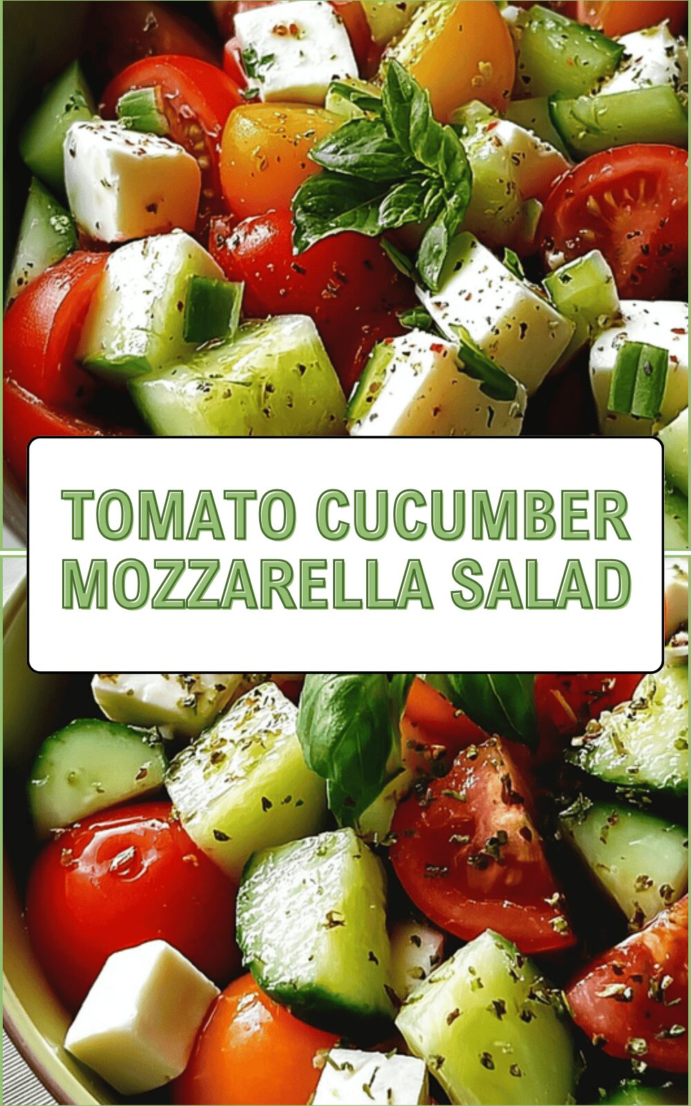 Tomato Cucumber Mozzarella Salad