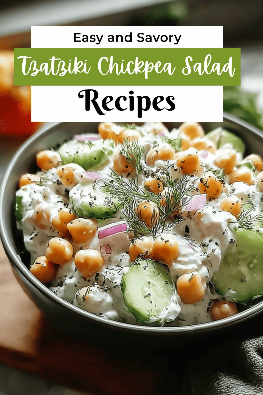 Tzatziki Chickpea Salad With Fresh Herbs And Creamy Yogurt Dressing 7 Tzatziki Chickpea Salad