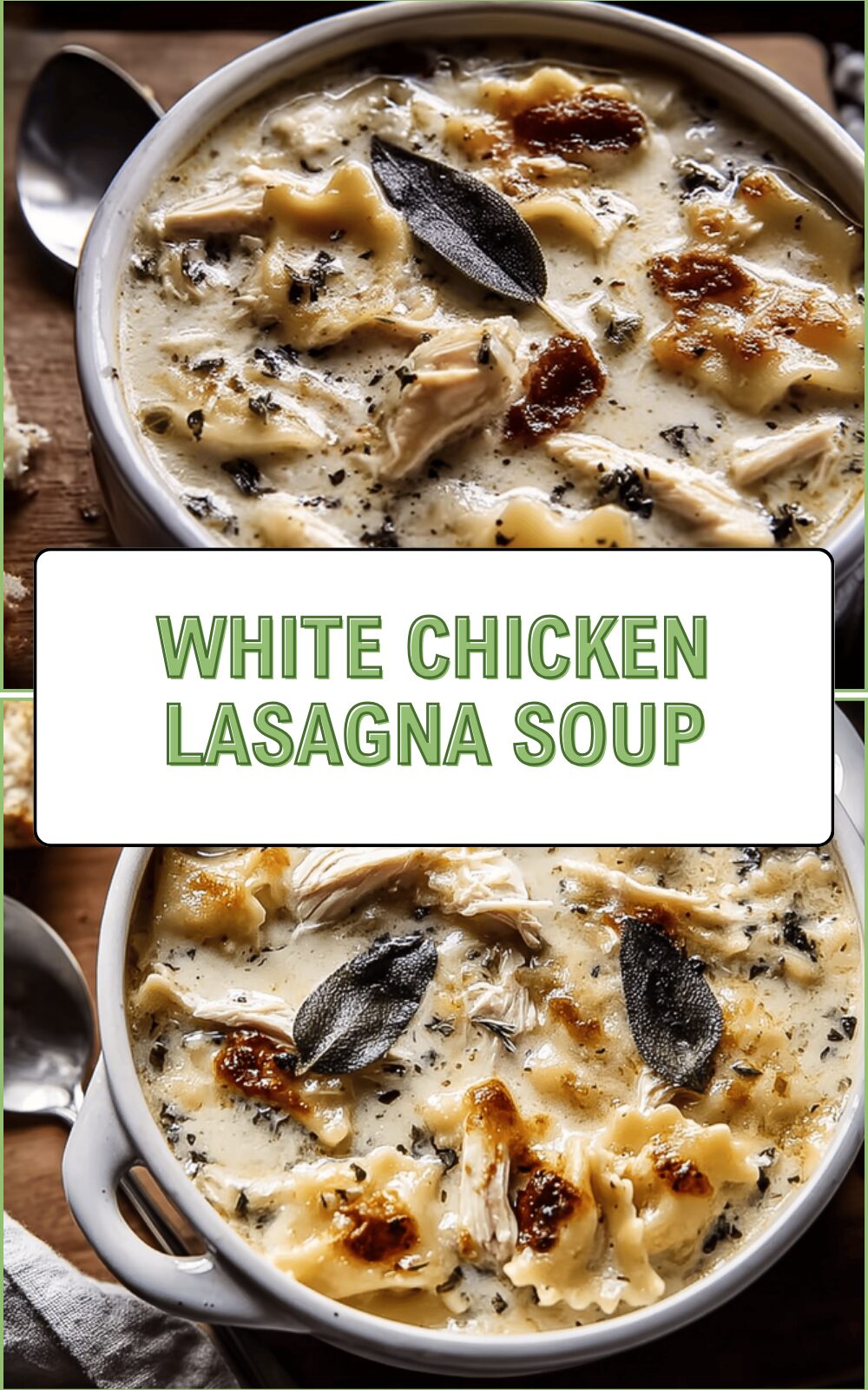 White Chicken Lasagna Soup
