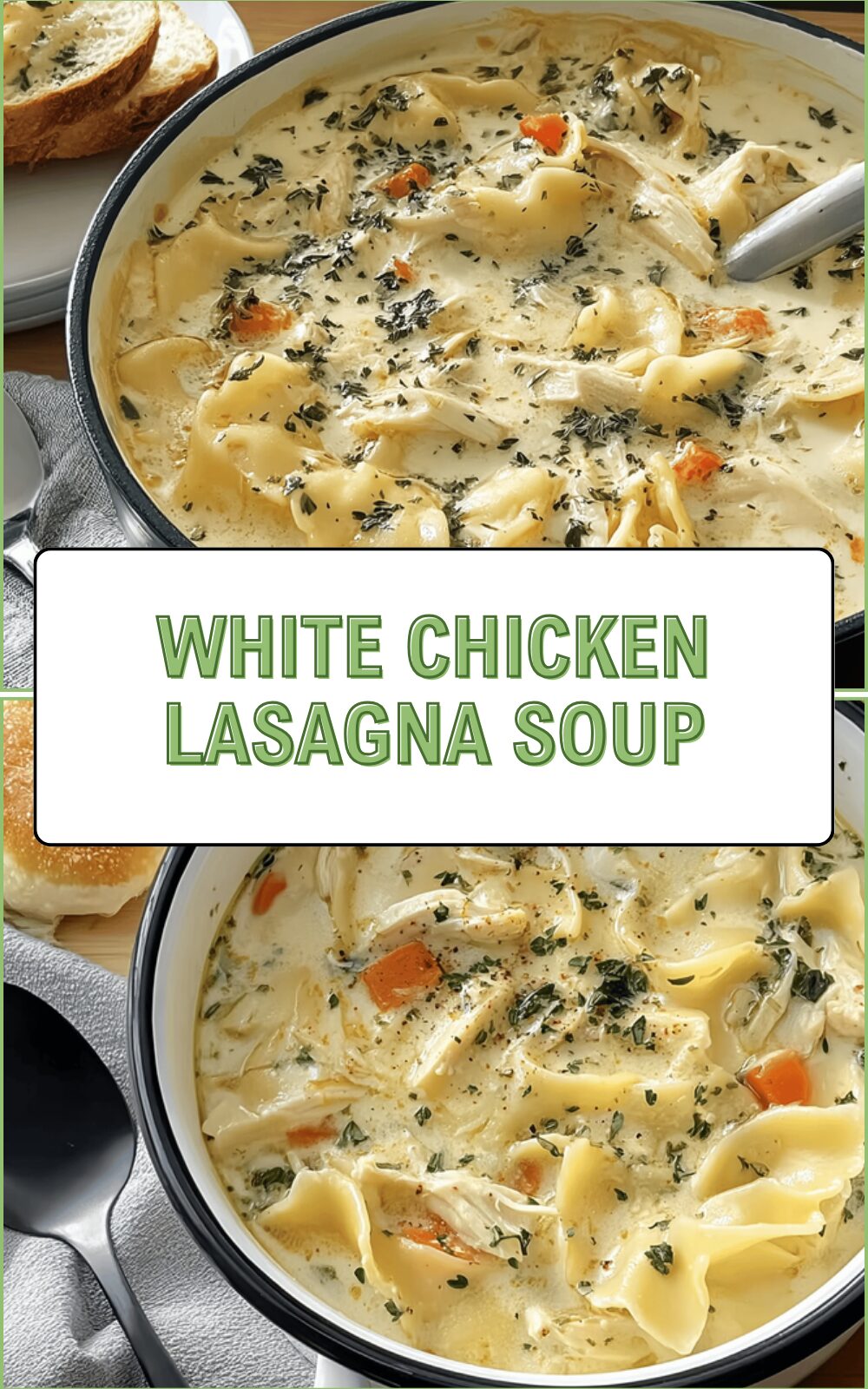 White Chicken Lasagna Soup