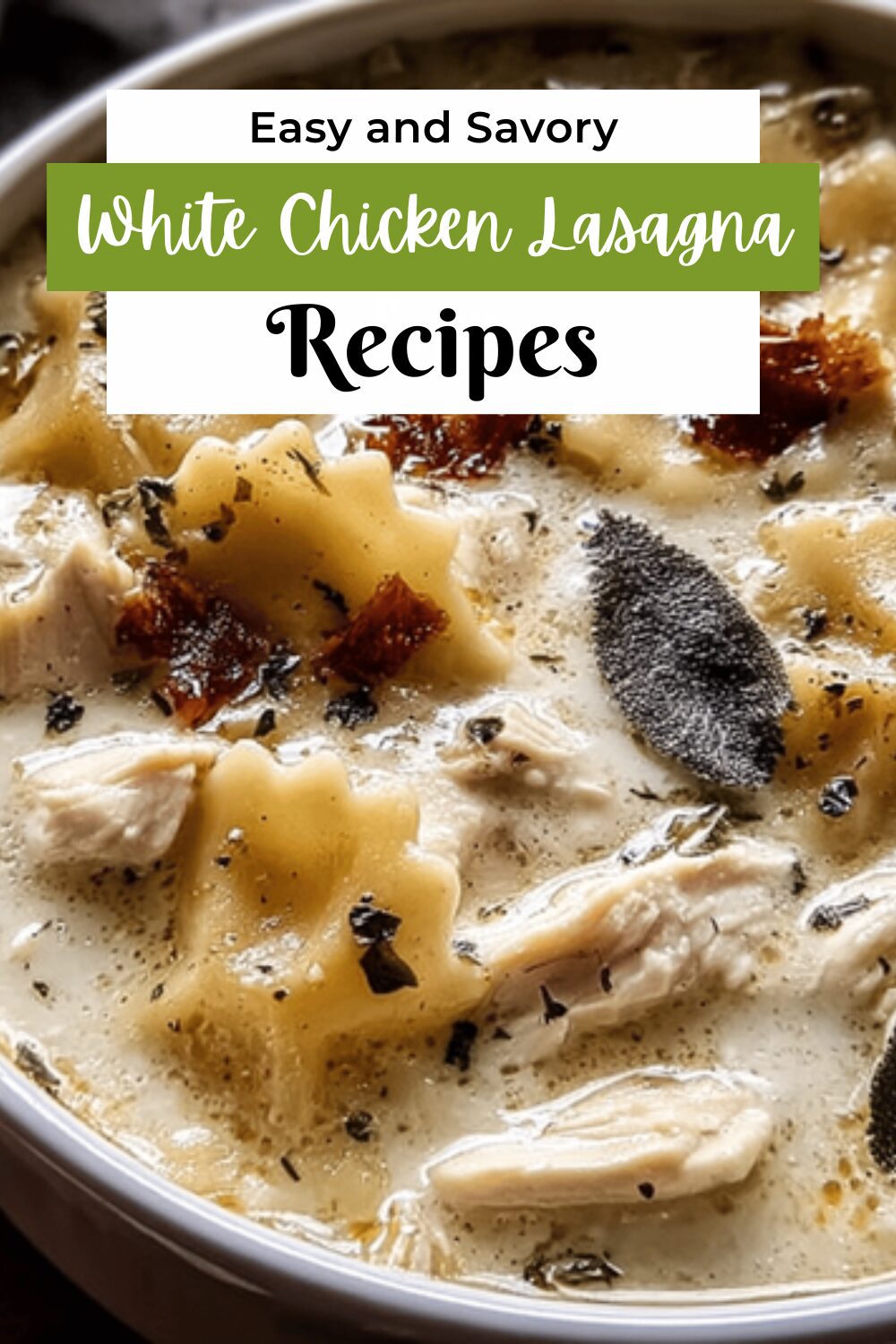White Chicken Lasagna Soup