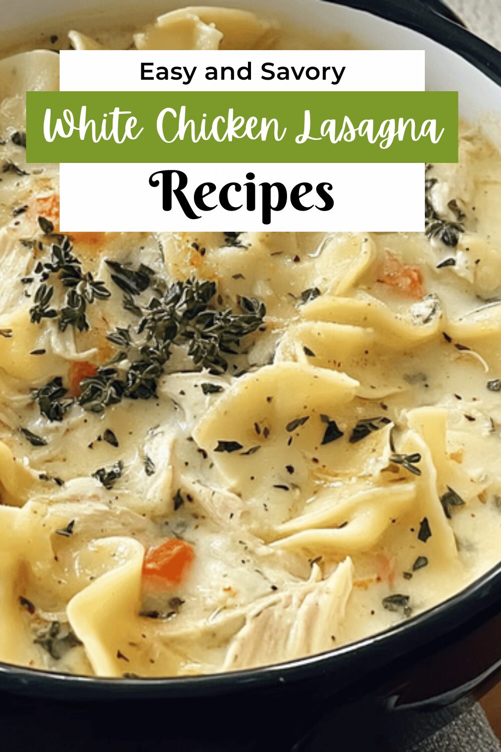 White Chicken Lasagna Soup